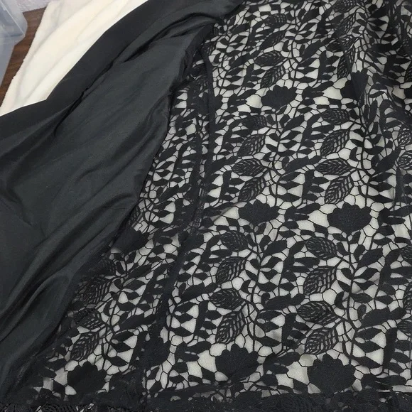 Jessica London Black Lace Blazer Suit Jacket - Picture 6 of 10